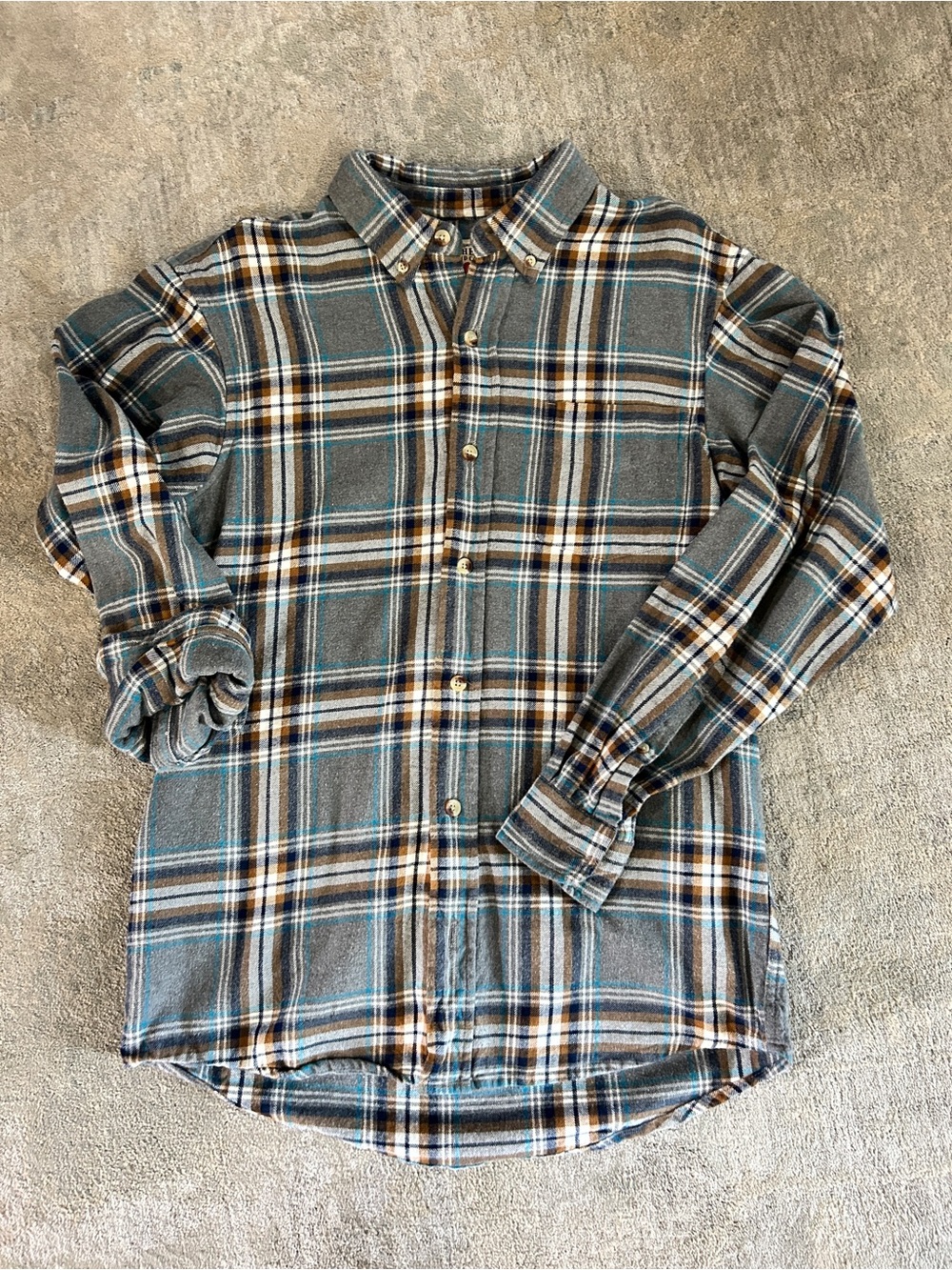 RedHead Plaid Button-Down Flannel Shirt - Gray, Brown, Blue